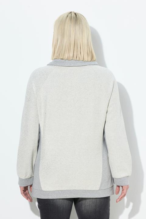 Produktbild Ulla Popken Sweatshirt, Glitzereffekt, Stehkragen, Langarm (42, 44)