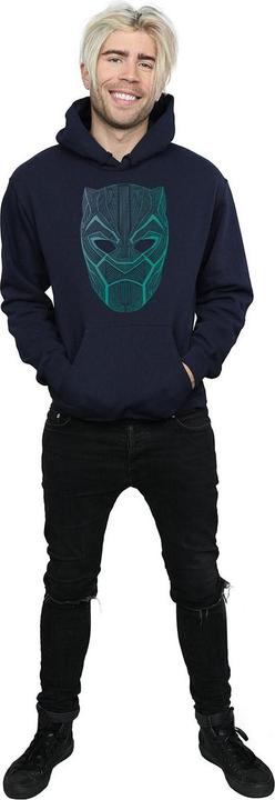 Actual product image Mens Black Panther Tribal Mask Hoodie (XL)