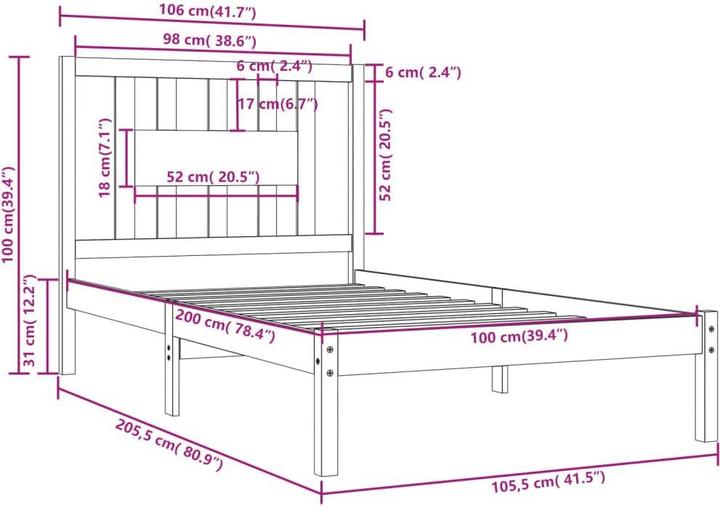 Image du produit vidaXL Vitko (100 x 200 cm)
