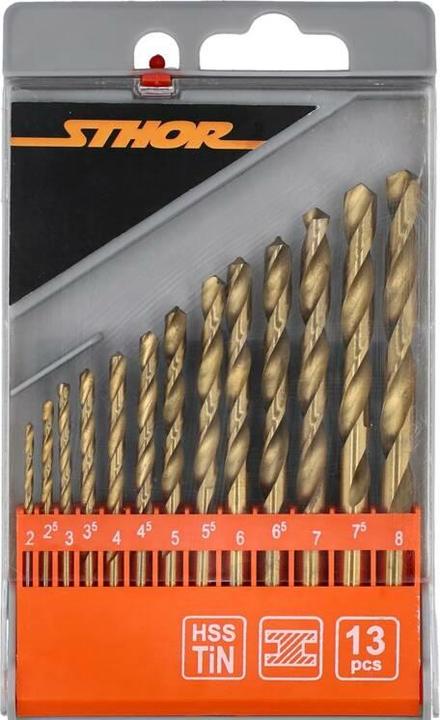 Actual product image Toya Set of metal drills 13 pcs. titanium (2.0 - 8.0 mm)