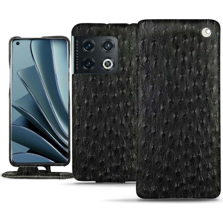 Noreve Lederschutzhülle vertikal (OnePlus 10 Pro), Smartphone Hülle, Schwarz