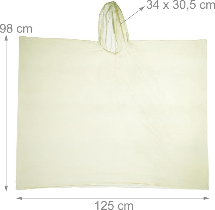 Actual product image Relaxdays Rain poncho (One size)