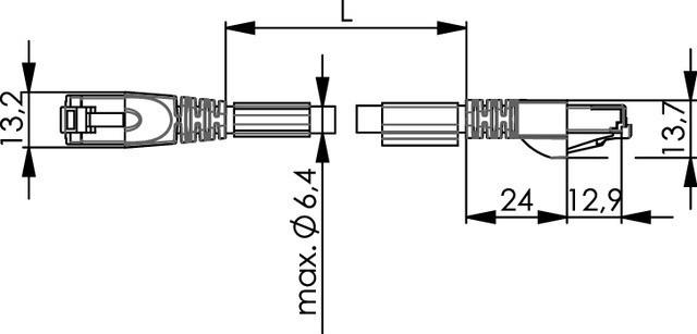 Actual product image Telegärtner Patchk.S/FTP (S/FTP, CAT6a, 1 m)