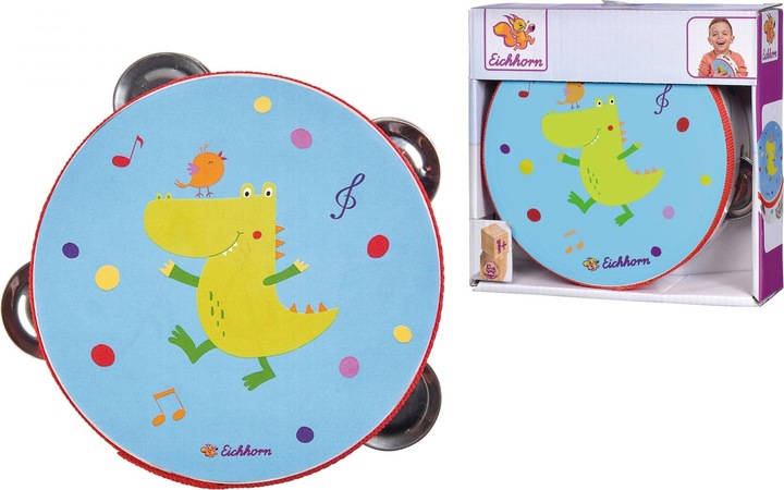 Actual product image Eichhorn Music tambourine (German, French, Italian, English)