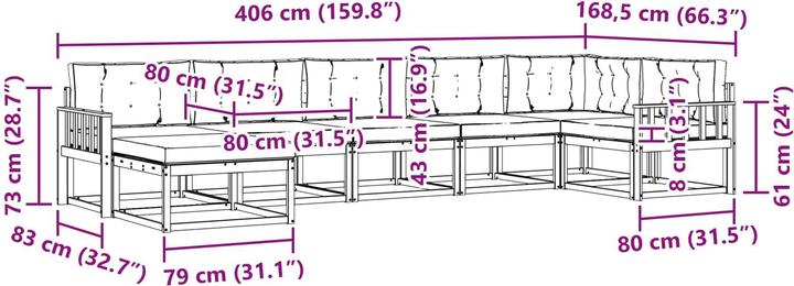 Produktbild vidaXL Outdoor-Sofa