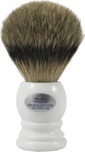 Actual product image Shaving brush silvertip acrylic white size 4 (Shaving brush)