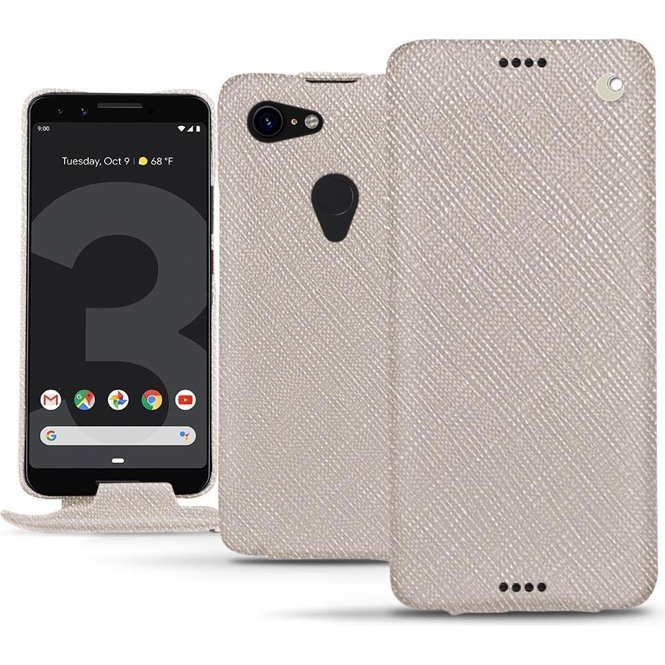 Noreve Lederschutzhülle vertikal (Google Pixel 3), Smartphone Hülle, Beige