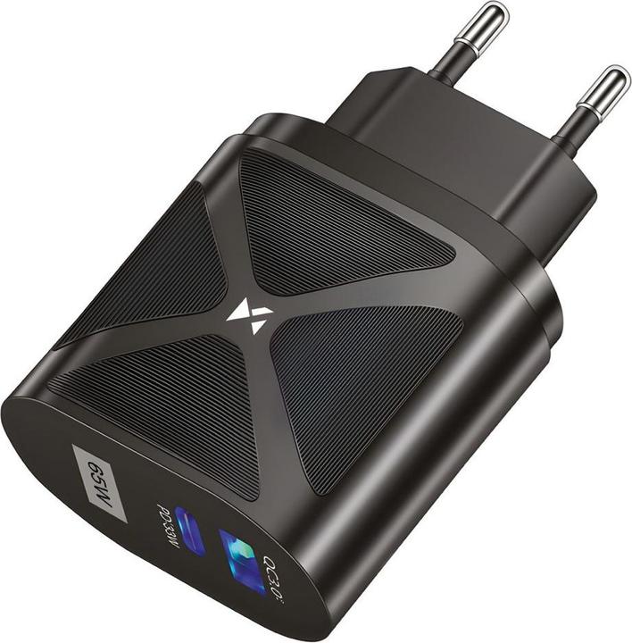 Image du produit Wozinsky petit chargeur GaN 65W avec ports USB, USB supports fast charging noir (WWCGM1) (65 W)
