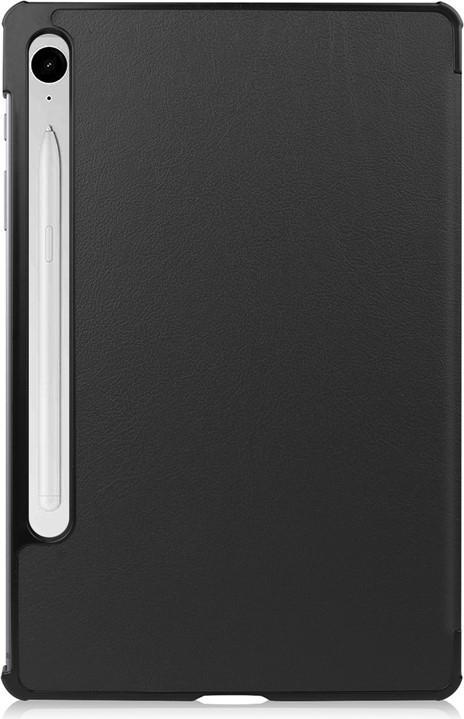 Immagine prodotto Apfelkiste Galaxy Tab S10 FE/S9 FE Flipcase Ledertasche mit Ständer + S-Pen, Schwarz (Galaxy Tab S9 FE)