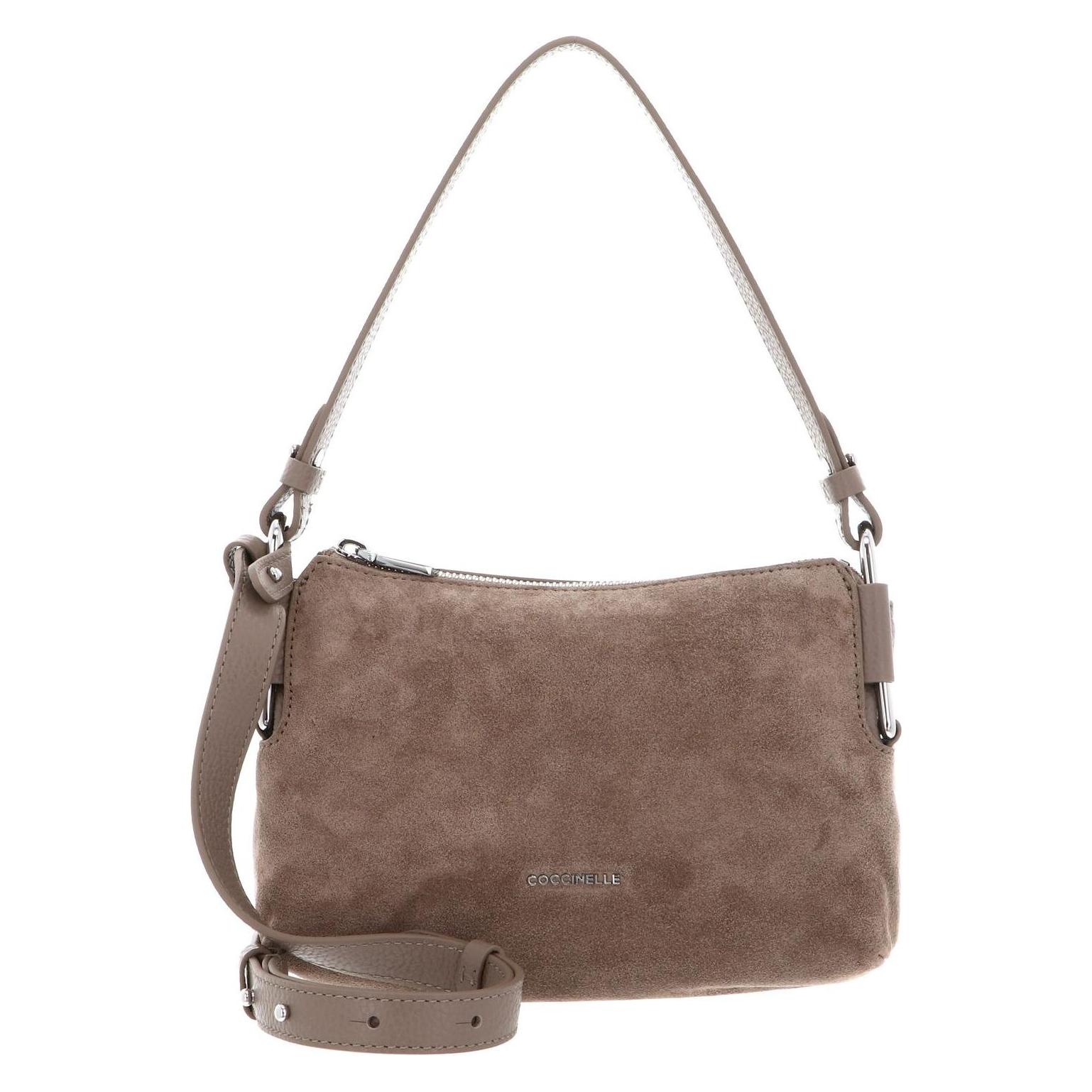 Coccinelle, Damen, Handtasche, Rebekka Suede Mini Bag Grained Leather, Braun