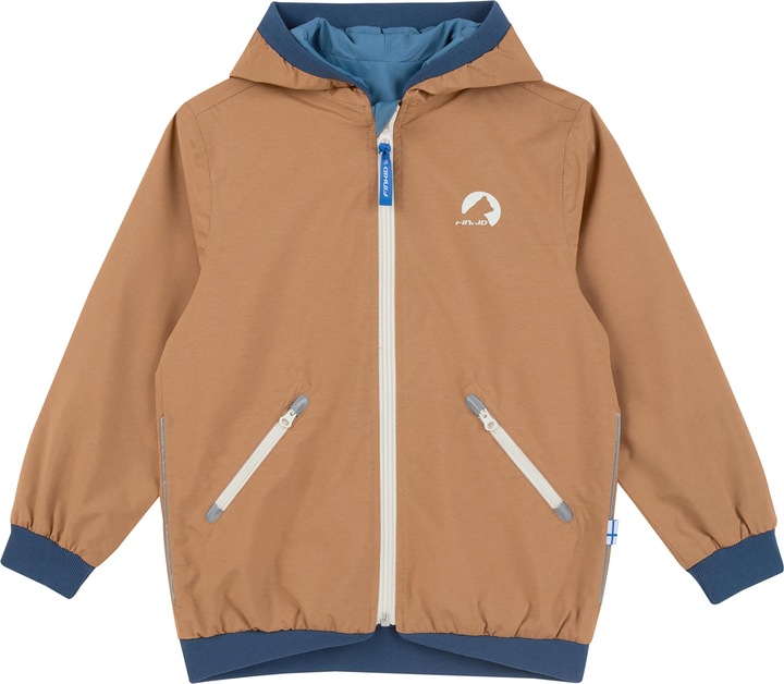 Actual product image finkid wendbare Regenjacke Muutuva almond/ (134, 140)