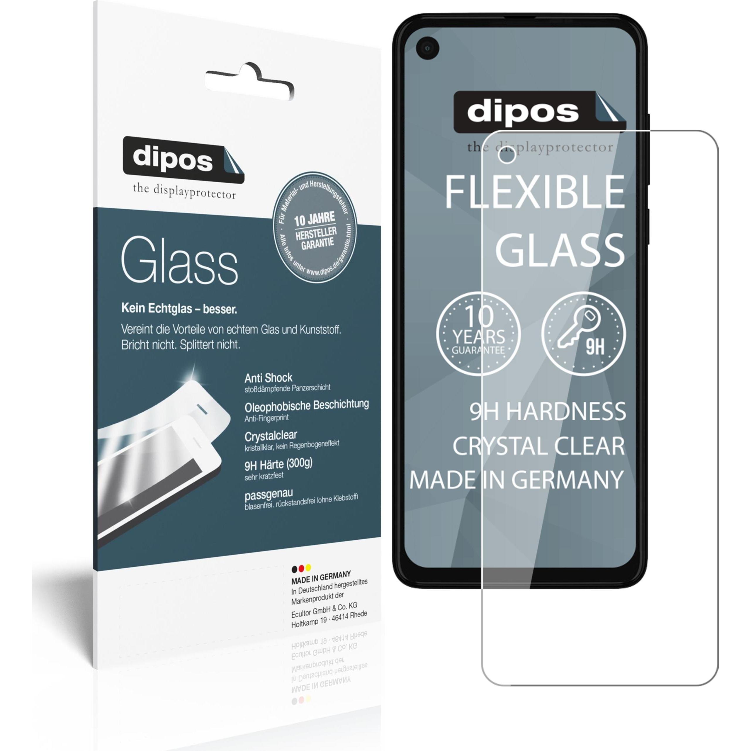 Dipos Displayschutz Anti-Shock (2 Stück, Motorola One Vision), Smartphone Schutzfolie, Transparent