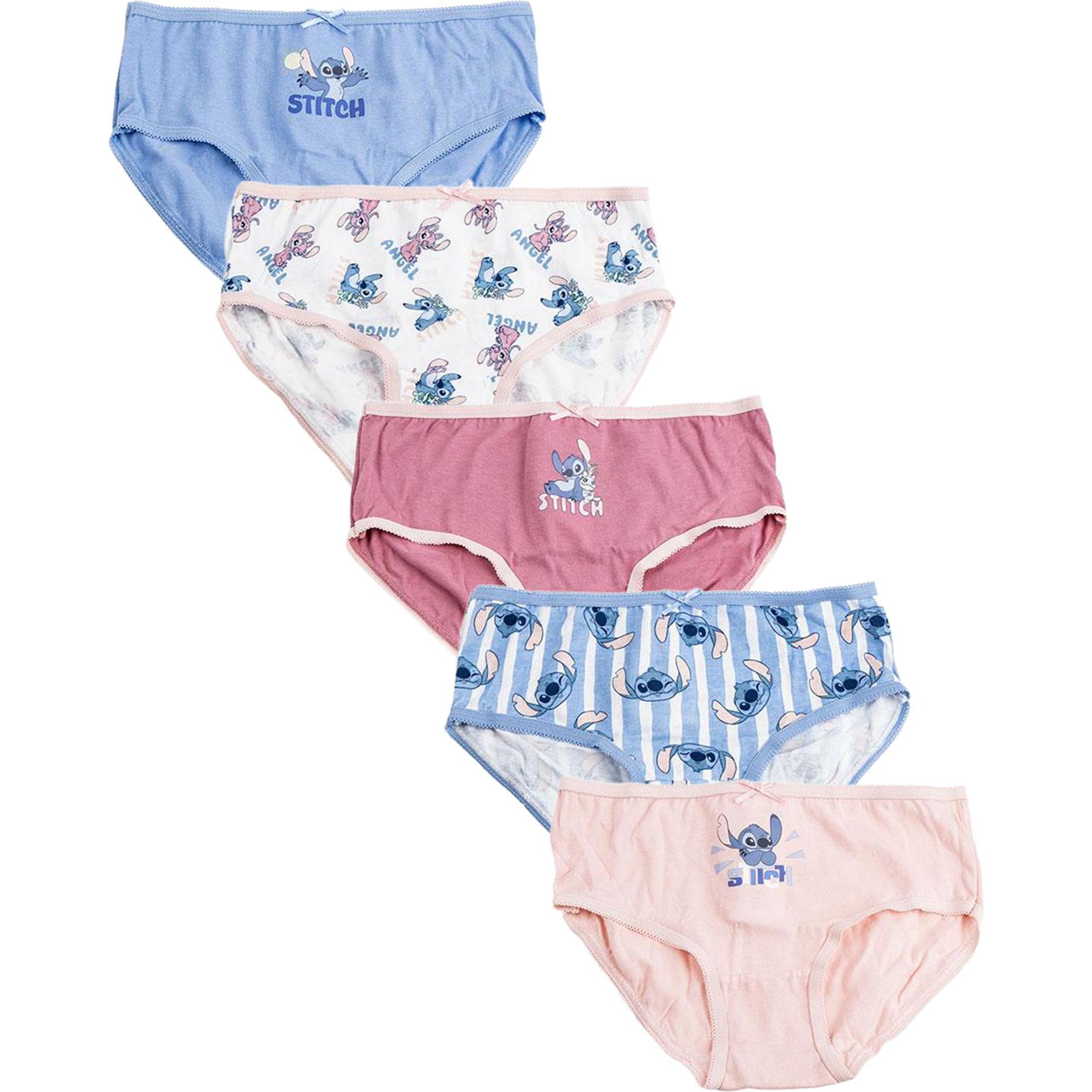 Disney, Unterhosen, Girl's Underwear Set 5 Pieces Stitch, Mehrfarbig, (134)