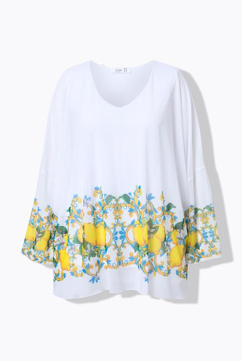 Immagine prodotto Miamoda Meshbluse, oversized, Zitronen-Bordüre (42, 44)