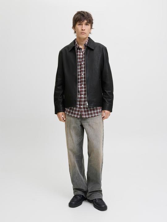 Actual product image Jack & Jones Jjecasablanca Leather Jacket Ln (XL)