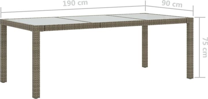 Produktbild vidaXL Gartentisch (190 x 90 x 75 cm)