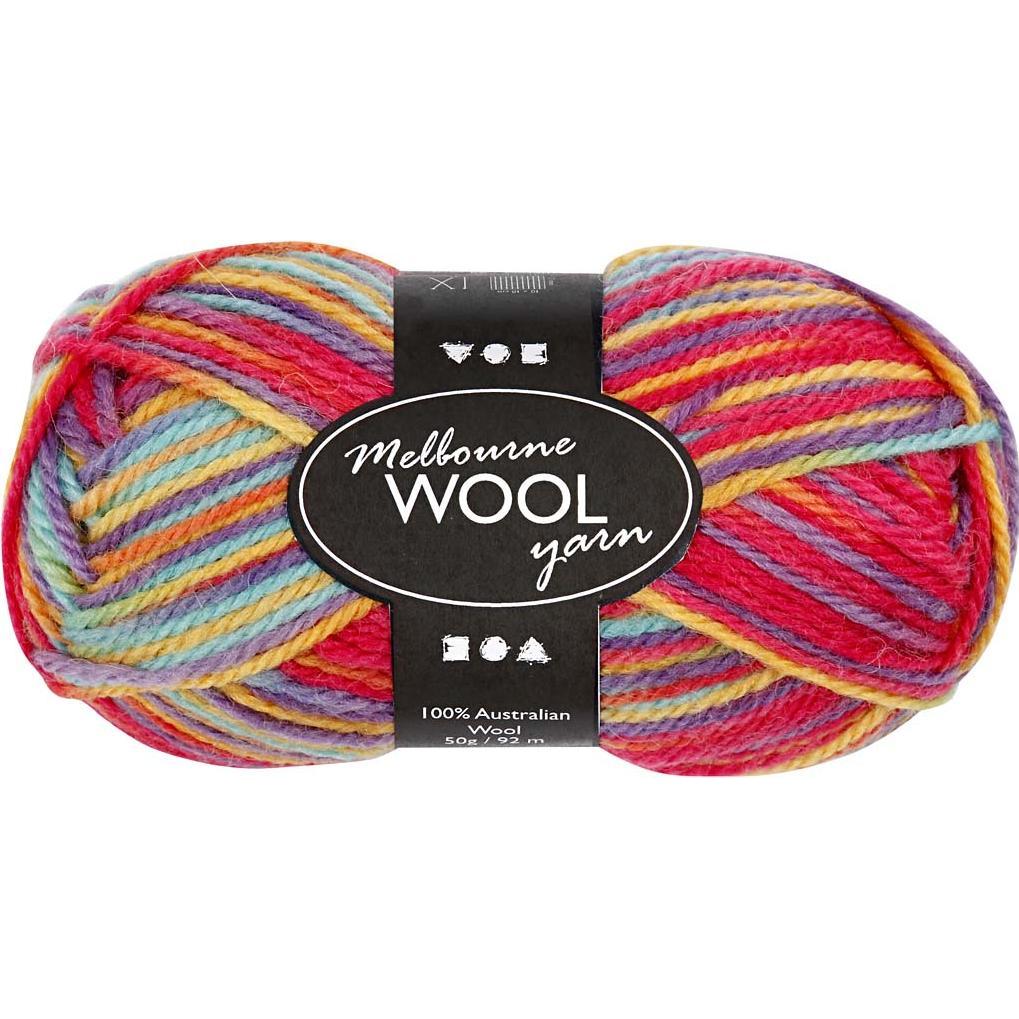 Creativ Company Melbourne Wool Yarn, Filato + Lana, Multicolore