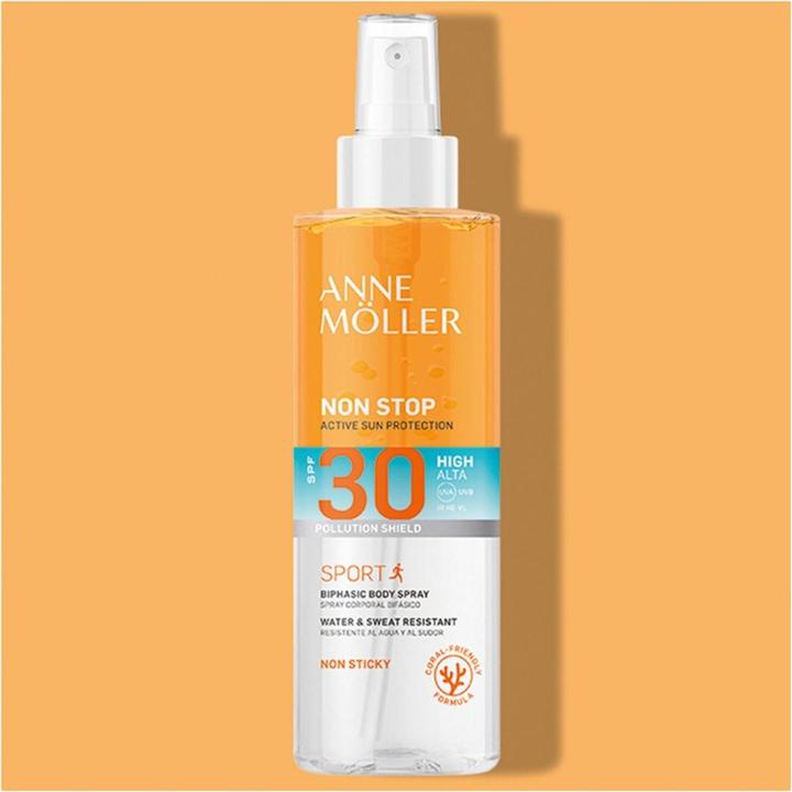 Produktbild Anne Möller Anne Moller Non Stop Sport Biphasic Body Spray Spf 30 150ml (Sonnenspray, SPF 30, 150 ml)