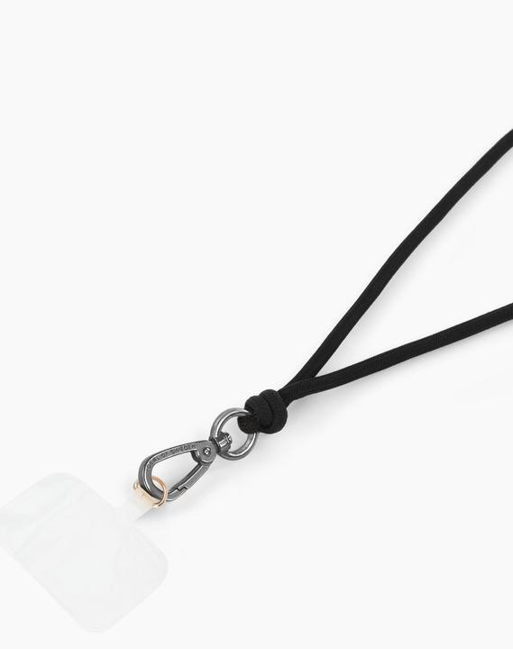 Actual product image iDeal Of Sweden for all cases with central charging connector Cord Phone Strap Coal Black