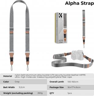 Actual product image K&F Concept Camera Neck Strap (Neck belt)