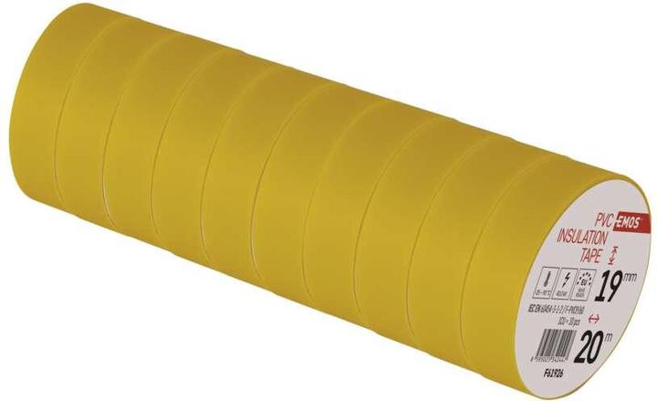 Actual product image Emos Insulating tape PVC 19mm/20m yellow, 10 pcs. (19 mm)