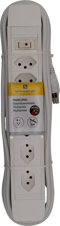 Actual product image Schönenberger Steckdosenleiste PRINCIPIO 3xH/3xV Magnet (6x, Type 13)