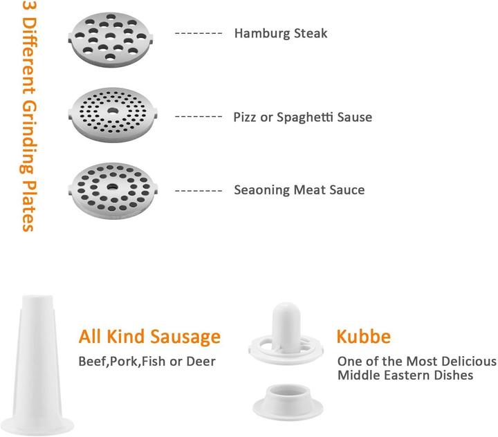 Actual product image Coocheer Stainless Steel Meat Grinder, Large