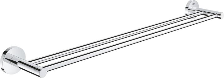 Actual product image Grohe Start QuickFix double bath towel rail, 654mm, adhesive, chrome