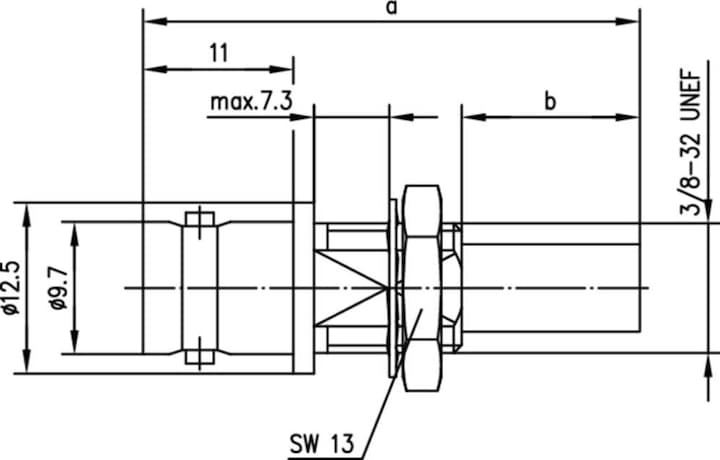 Produktbild Telegärtner BNC-Kabeleinbaubuchse Crimp G01 50 Ohm, crimp/crimp, A1305, Z01, G01 (RG-58 C/U)