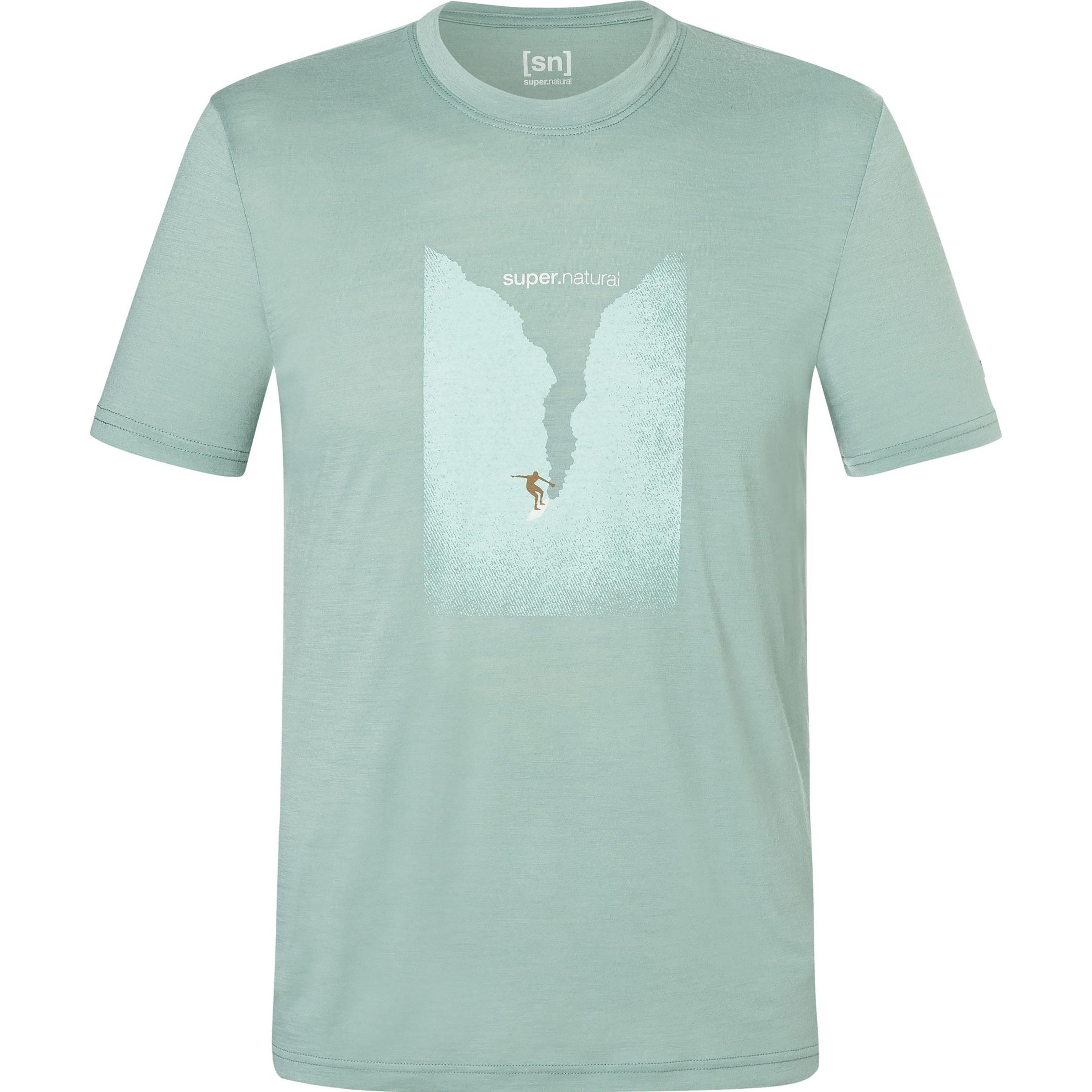 Super Natural, Herren, Shirt, The Wave Tee, Grün, (S)