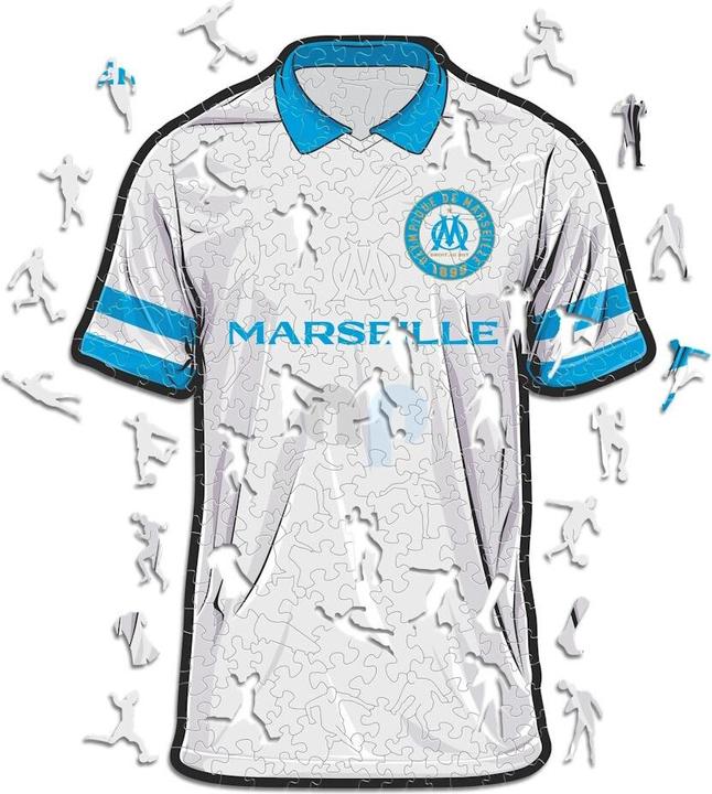 Produktbild Iconic Olympique Marseille - Trikot - Holz Puzzle Grösse L (500 Teile) (500 Teile)