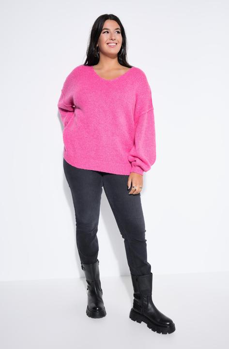 Produktbild Studio Untold Pullover, oversized, V-Ausschnitt, weiter Langarm (56)