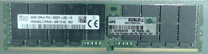 Actual product image HPE SPS-DIMM 64GB PC4-2933Y-L 2Gx4 Kit (1 x 64GB, 2933 MHz, DDR4-RAM, R-DIMM)