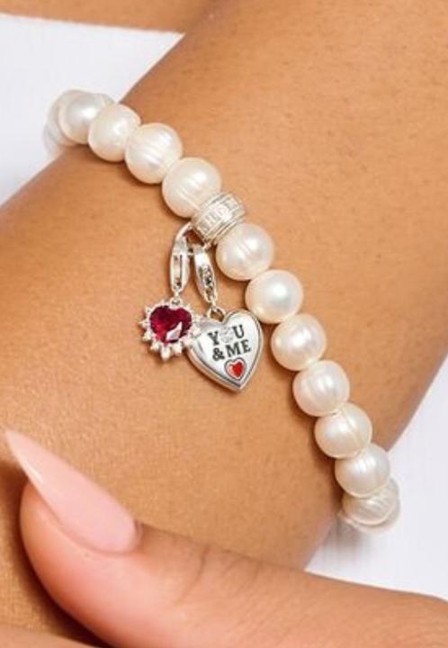 Immagine prodotto Thomas Sabo Charm-Anhänger Herz mit rotem Stein Silber (Argento 925 con pietre di zirconia)