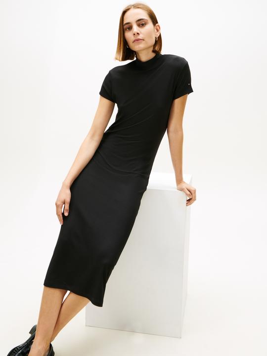 Produktbild Tommy Hilfiger Schmalripp-Imitathals-Abendkleid (L)