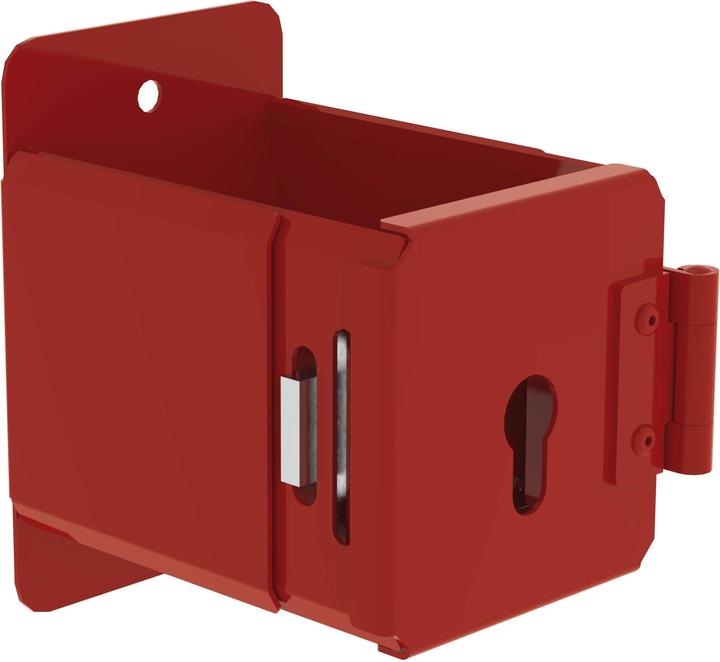 Actual product image Günzburger Ladder bracket powder-coated RAL 3000 for on-site profile half cylinder (26 cm)