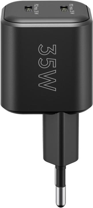 Produktbild Goobay USB-C PD GaN Dual-Schnellladegerät Nano 35 W schwarz (35 W, 2 Ports)