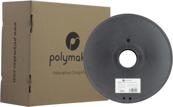 Produktbild Polymaker PolyLite PLA - Black - 1.75mm - 3KG (PLA, 1.75 mm, 3000 g, Schwarz)