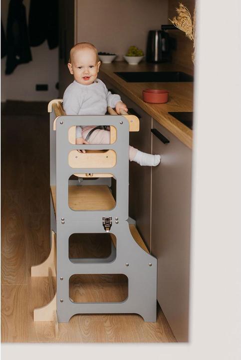 Image du produit Duck Woodworks klappbarer Lernturm und Hochstuhl