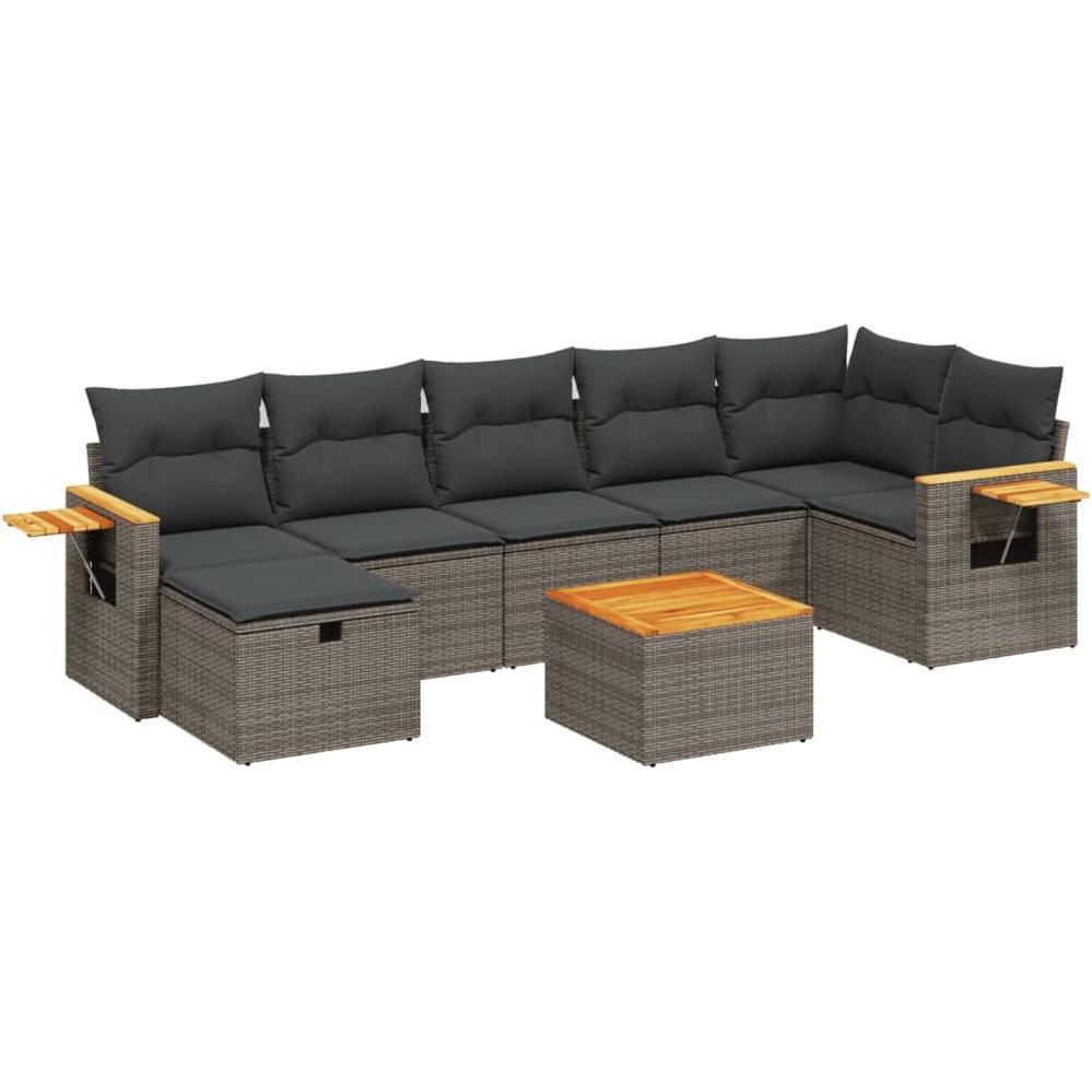 VidaXL, Gartenlounge, 10-tlg. Garten-Lounge-Set mit Kissen