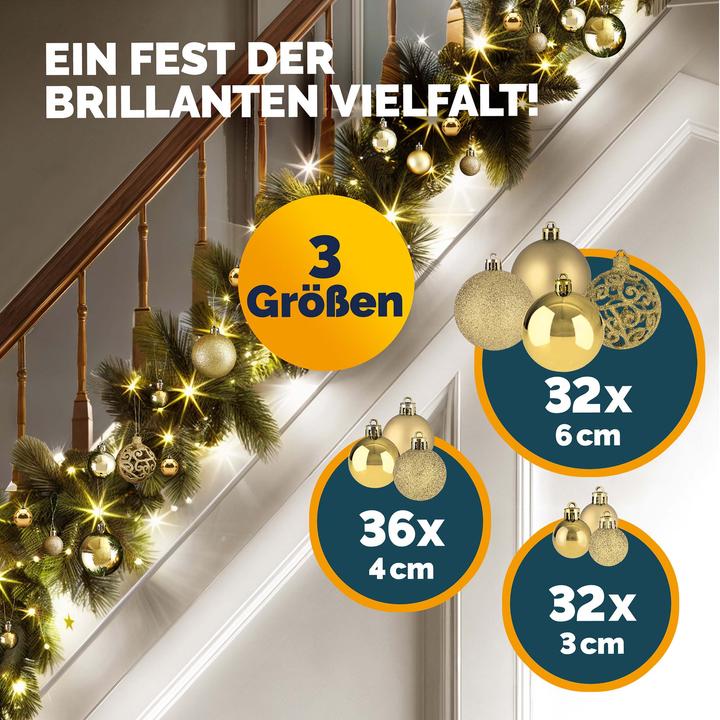Image du produit Deuba Boules de sapin de Noël (100 -pièce)