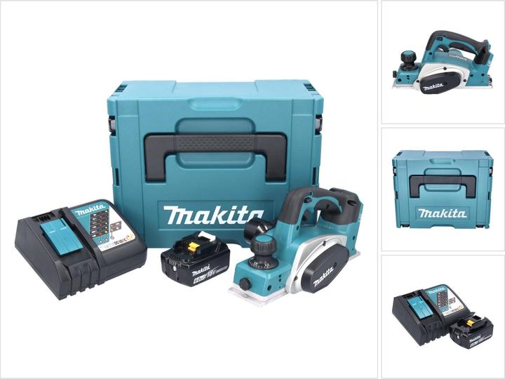 Produktbild Makita DKP 180 RG1J Akku Hobel 18 V 82 mm + 1x Akku 6,0 Ah + Ladegerät + Makpac
