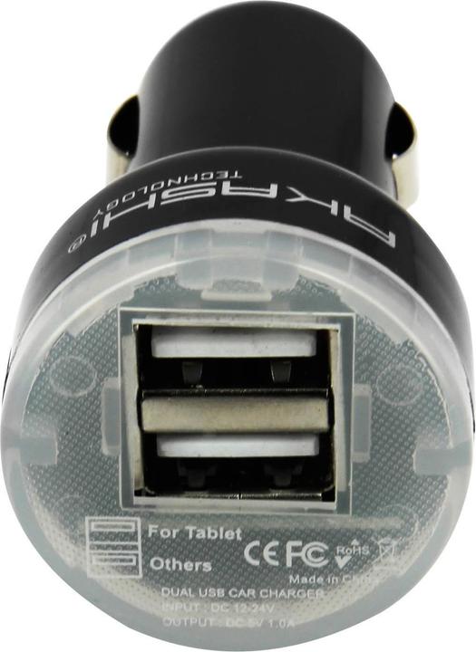 Produktbild Akashi 2x USB 2.4A Autoladegerät