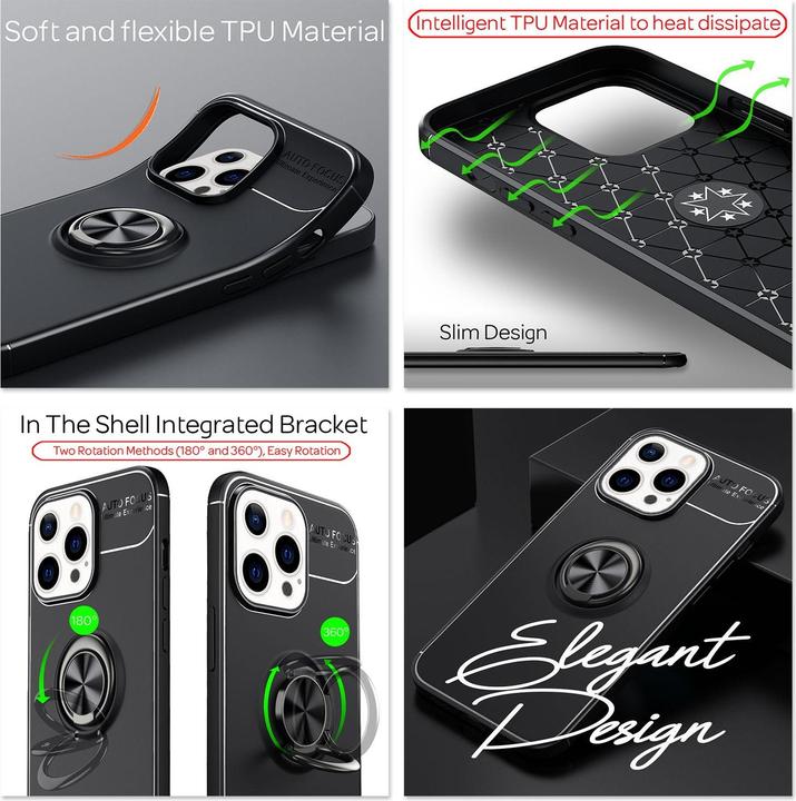 Immagine prodotto Nalia Custodia per cellulare in silicone ad anello (Apple iPhone 13 Pro)