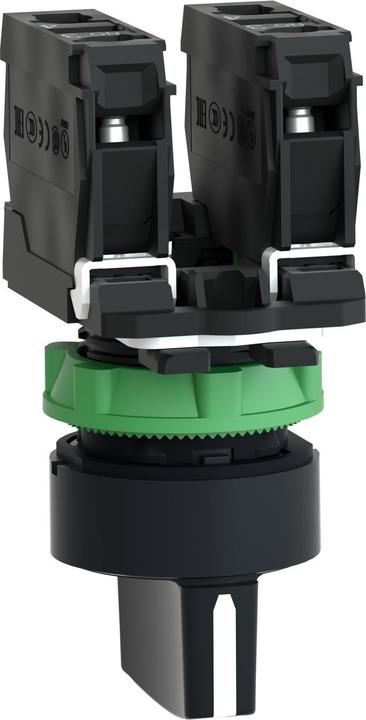 Produktbild Schneider Electric 3-Positionen-Schalterknopf 22 mm Schwarz 2Z verriegelnd (XB5AD33)
