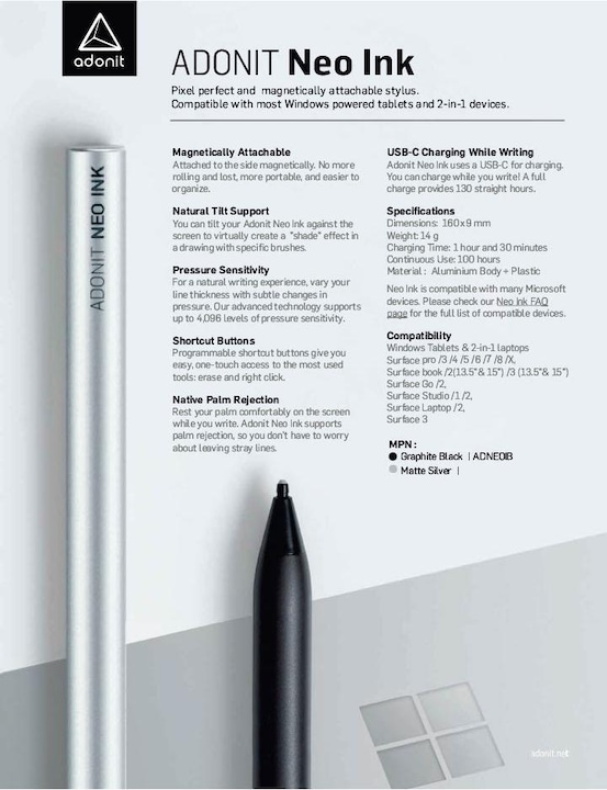 Actual product image Adonit Neo Ink