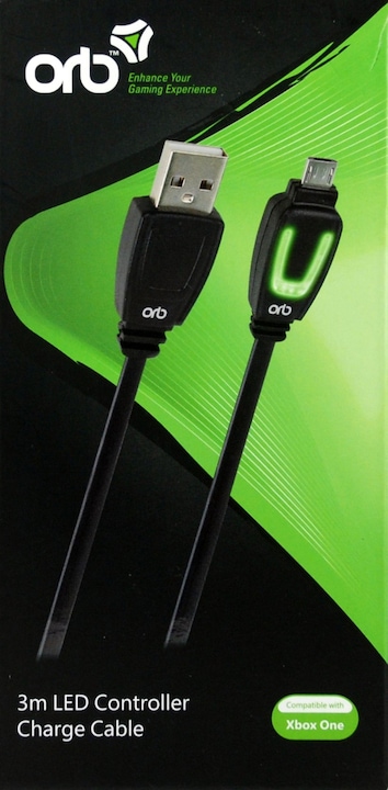 Actual product image ORB Xbox One - LED Controller Charge Cable 3m () (Xbox One S)