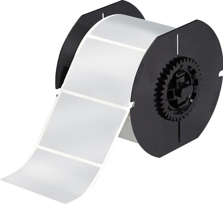 Image du produit Brady B30-222-7563, polyester métallisé, argenté, satiné, 76.20 x 50.80 mm, permanent (649 E.) (8.26 cm)