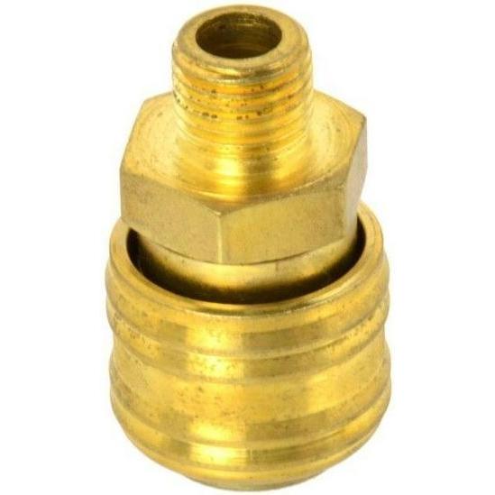 GEKO, Raccordo per tubo flessibile, Attacco rapido pneumatico 1/4 con filettatura esterna (Aggancio)