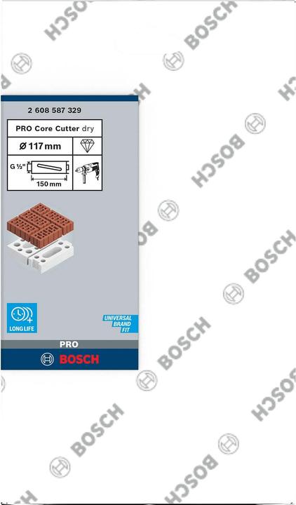 Image du produit Bosch Professional Zubehör PRO Core Cutter dry, 117 x 150 mm, G 1/2 pouce (117 mm)